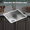 510x450mm Handmade 1.2mm Stainless Steel Undermount Topmount Kitchen Laundry Sink with Waste-5