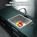 510x450mm Handmade 1.2mm Stainless Steel Undermount Topmount Kitchen Laundry Sink with Waste-7