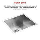 510x450mm Handmade 1.2mm Stainless Steel Undermount Topmount Kitchen Laundry Sink with Waste-8