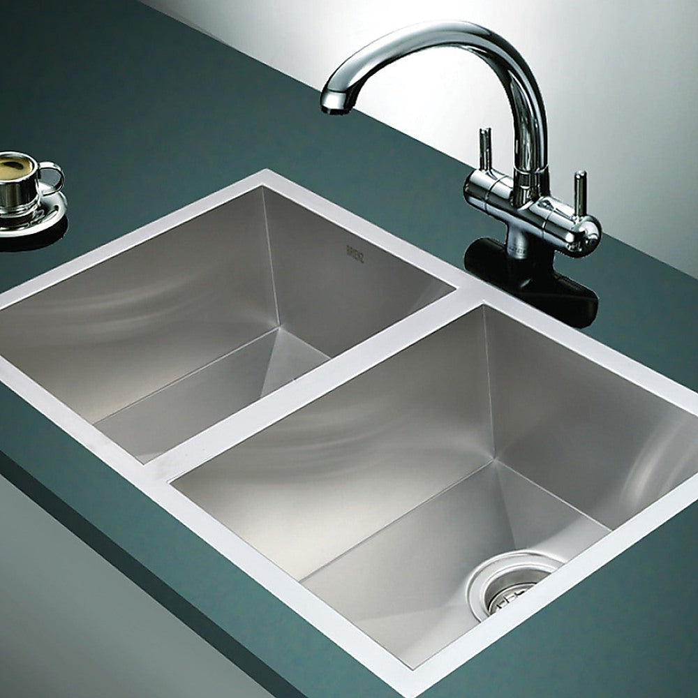 770x450mm Handmade Stainless Steel Undermount / Topmount  Kitchen Sink with Waste