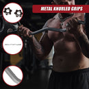 Heavy Duty EZ Curl Barbell – Weightlifting Bar with Spinlock Collars for Gym Training-2