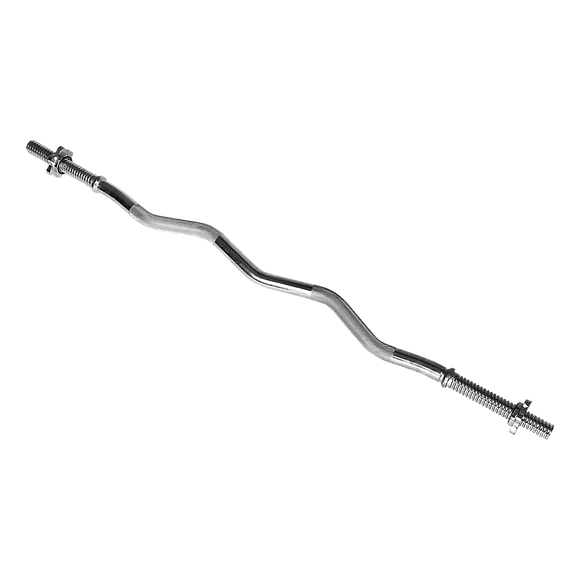 Heavy Duty EZ Curl Barbell – Weightlifting Bar with Spinlock Collars for Gym Training