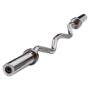 120cm Chrome Olympic EZ Curl Bar – Weightlifting Barbell for Home Gym & Bodybuilding-1