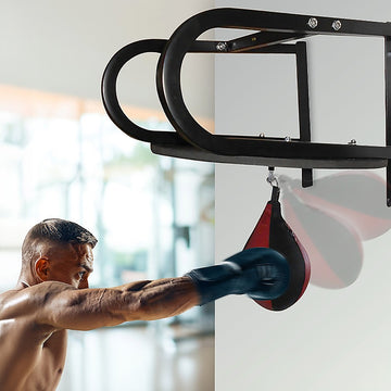 Speedball with Wall Frame – Boxing Punching Bag Training Set for Home Gym - 0