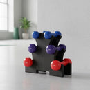 6-Piece Dumbbell Set with Storage Rack for Home Gym Training-2