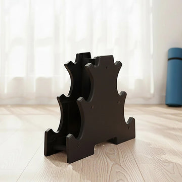 6-Piece Dumbbell Set with Storage Rack for Home Gym Training - 0