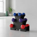 6-Piece Dumbbell Set with Storage Rack for Home Gym Training-5