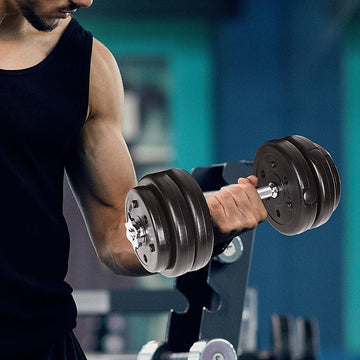 30KG Adjustable Dumbbell Set – Home Gym Weights for Strength & Fitness Training - 0