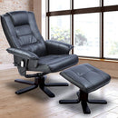PU Leather Massage Chair Recliner Ottoman Lounge Remote-1