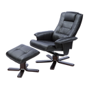 PU Leather Massage Chair Recliner Ottoman Lounge Remote-5