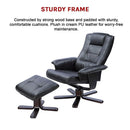 PU Leather Massage Chair Recliner Ottoman Lounge Remote-9