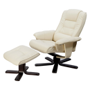 PU Leather Massage Chair Recliner Ottoman Lounge Remote-1
