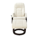 PU Leather Deluxe Massage Chair Recliner Ottoman Lounge Remote-3