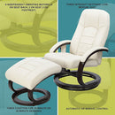 PU Leather Deluxe Massage Chair Recliner Ottoman Lounge Remote-4