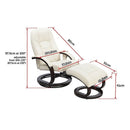 PU Leather Deluxe Massage Chair Recliner Ottoman Lounge Remote-10