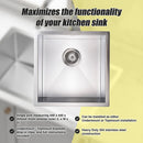 440x440mm Handmade 1.2mm 18 Gauge Stainless Steel Kitchen Laundry Sink with Waste-7