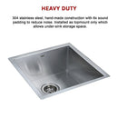 440x440mm Handmade 1.2mm 18 Gauge Stainless Steel Kitchen Laundry Sink with Waste-8