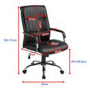 PU Leather Office Chair – Ergonomic Executive Swivel Desk Chair with Padded Seat in Black-10