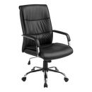 PU Leather Office Chair Executive Padded Black-1