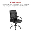 PU Leather Office Chair Executive Padded Black-9