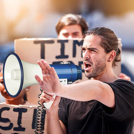 25W Megaphone PA System Loud Speaker Voice Recorder - 0