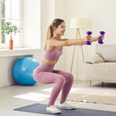 2kg Dumbbells Pair PVC Hand Weights Rubber Coated-1