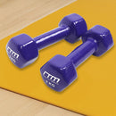 2kg Dumbbells Pair PVC Hand Weights Rubber Coated-4