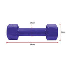 2kg Dumbbells Pair PVC Hand Weights Rubber Coated-12