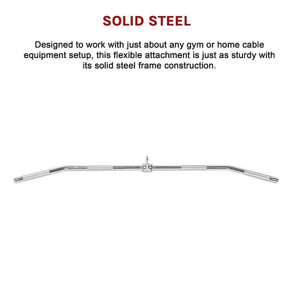 48" Lat Pulldown Bar Cable Attachment – Gym Handle for Back & Strength Training