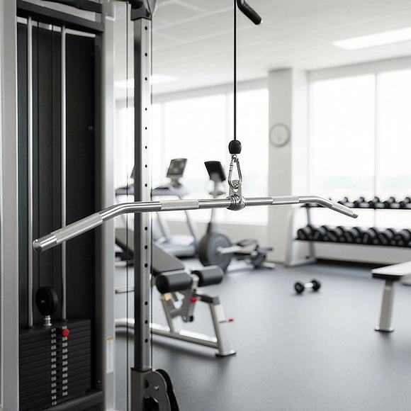 48" Lat Pulldown Bar Cable Attachment – Gym Handle for Back & Strength Training