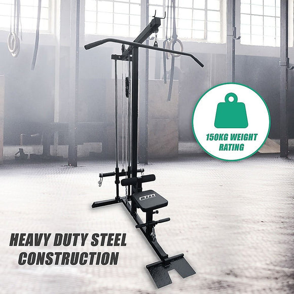 Lat Pulldown Low Row Fitness Machine – Home Gym Strength Trainer