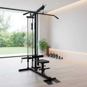 Lat Pulldown Low Row Fitness Machine – Home Gym Strength Trainer - 0