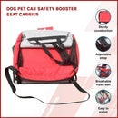 Dog Pet Car Booster Seat with Safety Harness Carrier Portable Travel Seat for Small Pets-2
