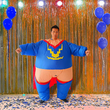 Super Hero Fancy Dress Inflatable Suit - Fan Operated Costume - 0