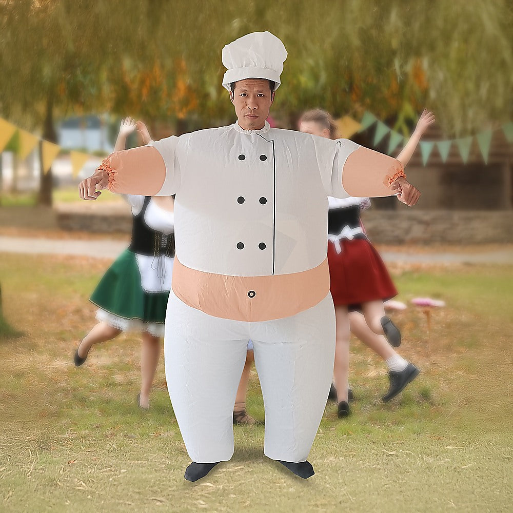 CHEF Fancy Dress Inflatable Suit -Fan Operated Costume - 0