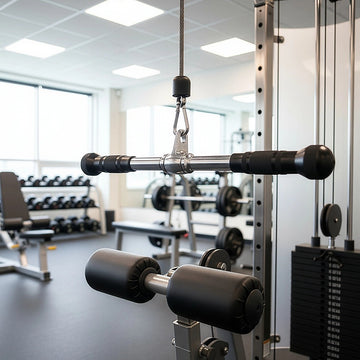 Randy & Travis Rubber Coated Solid Straight Bar Attachment for Cable Machines - 0