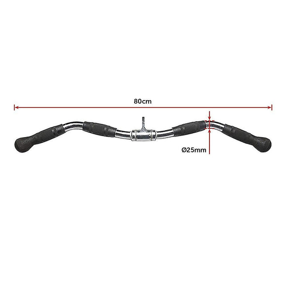 Randy & Travis Rubber-Coated Revolving Curl Row Bar Attachment for Gyms