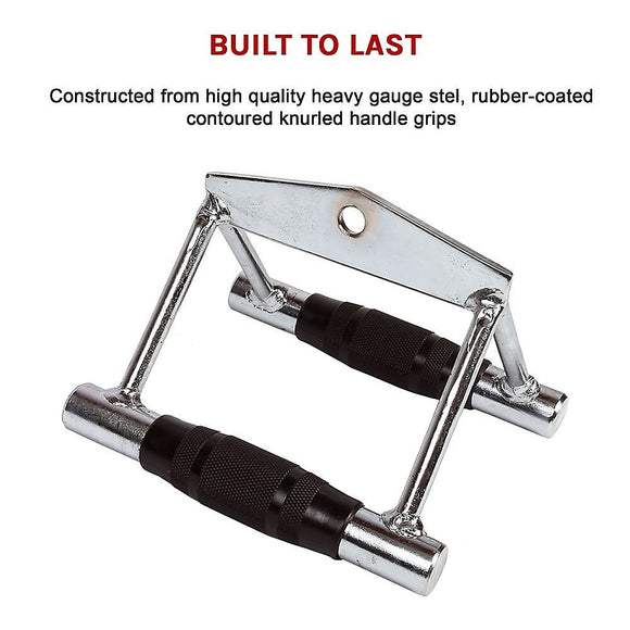 Rubber-Coated Close Grip Triangle Attachment for Lat Pulldown