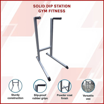Solid Dip Station Power Tower for Home Gym Strength Training Upper Body Workouts - 0