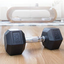 10KG Commercial Rubber Hex Dumbbell Gym Weight-1
