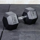 25KG Commercial Rubber Hex Dumbbell Gym Weight-1