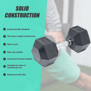 25KG Commercial Rubber Hex Dumbbell Gym Weight-10