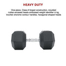 25KG Commercial Rubber Hex Dumbbell Gym Weight-11