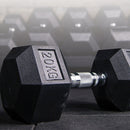 20KG Commercial Rubber Hex Dumbbell Gym Weight-3