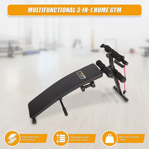Foldable Incline Sit Up Bench for Home Gym Ab Workout Training