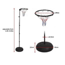Netball Ring with Stand Portable Pole Height Adjustable-10