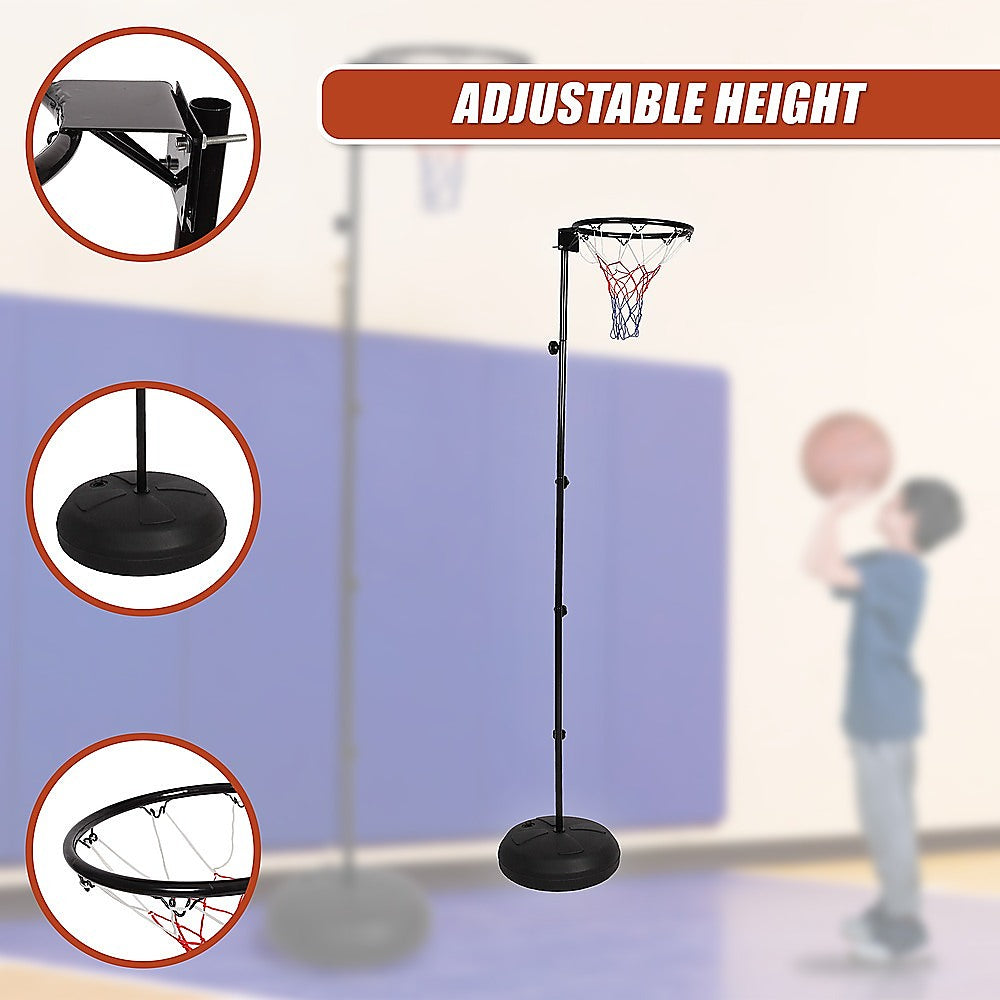 Netball Ring with Stand Portable Pole Height Adjustable