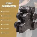 12kg Dumbbell Weights Set with Rack for Home Gym Training-4