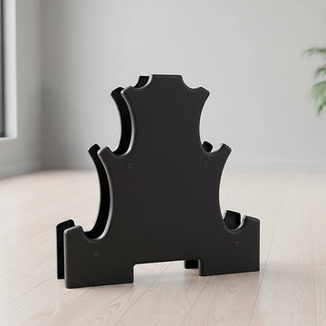 12kg Dumbbell Weights Set with Rack for Home Gym Training - 0