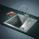 530x505mm Handmade 1.2mm Stainless Steel Topmount Kitchen Sink with Waste-2